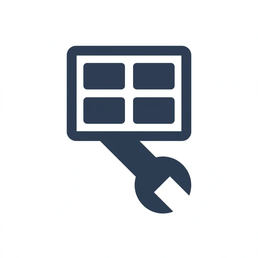 Ground-Mounted Solar Installation icon