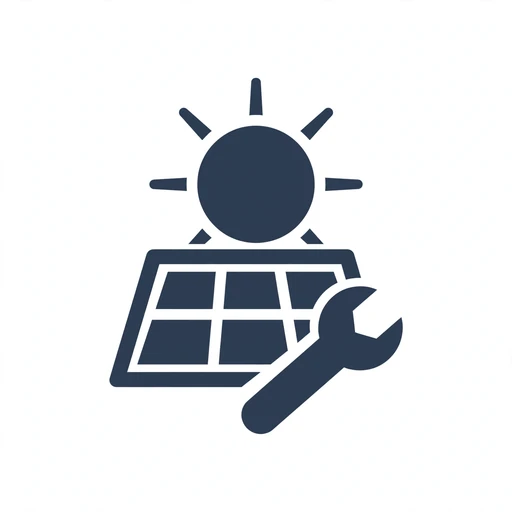 Ground-Mounted Solar Installation icon