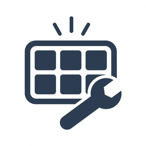 Ground-Mounted Solar Installation icon