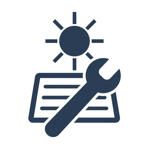 Ground-Mounted Solar Installation icon