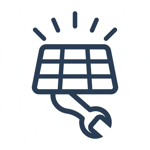 Ground-Mounted Solar Installation icon