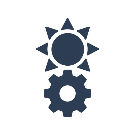 Ground-Mounted Solar Installation icon